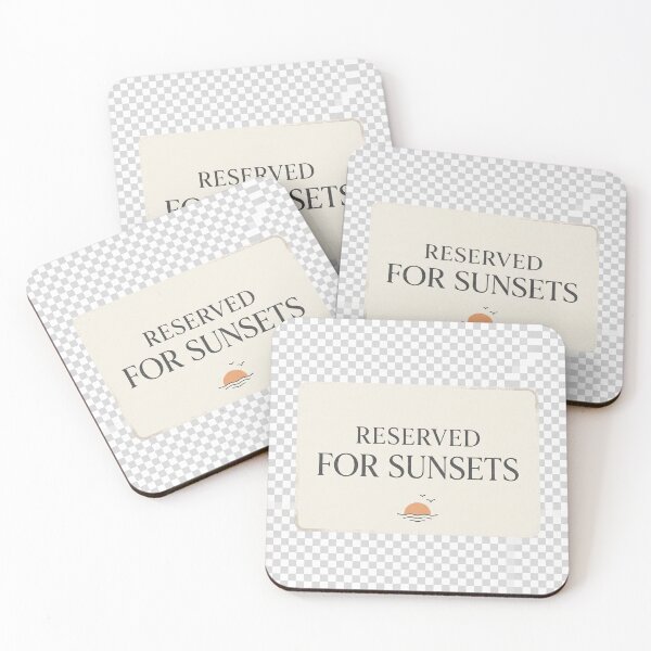 Item preview, Reserved For Sunsets Minimalist Vintage Sign Design designed and sold by ImagineDraws.