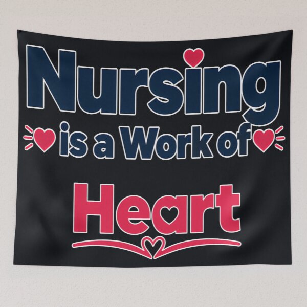 Item preview, Nurse T-Shirt | Nursing Shirt | Inspirational Nurse Quote | Nursing is a Work of Heart designed and sold by DigiArt8Design.