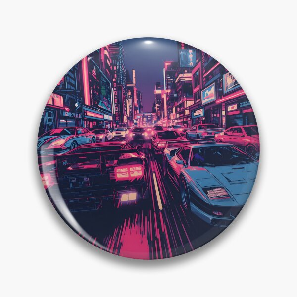 Item preview, Neon Arcade Racing Retro 90s Gaming Supercar designed and sold by ThePixelArchive.