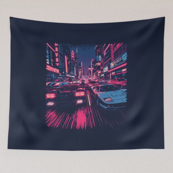 Item preview, Neon Arcade Racing Retro 90s Gaming Supercar designed and sold by ThePixelArchive.