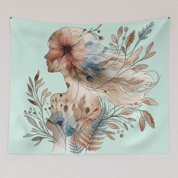 Item preview, Modern Abstract Boho Woman designed and sold by Eclectic Monkey.