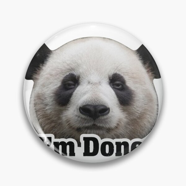 Item preview, I'm Done Panda Meme Tired designed and sold by redblink store.