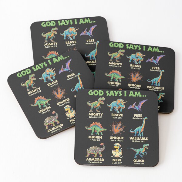 Item preview, God Says I Am Bible Verses Dinosaurs for Christian Boys designed and sold by CriseldaBruning.