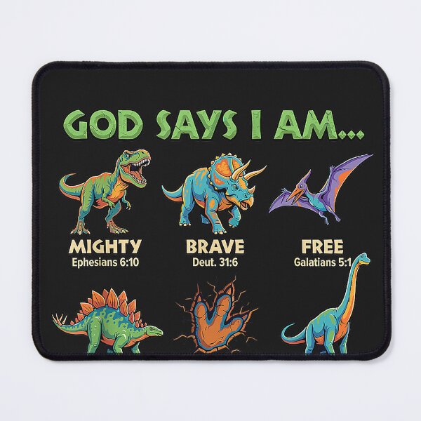 Item preview, God Says I Am Bible Verses Dinosaurs for Christian Boys designed and sold by CriseldaBruning.