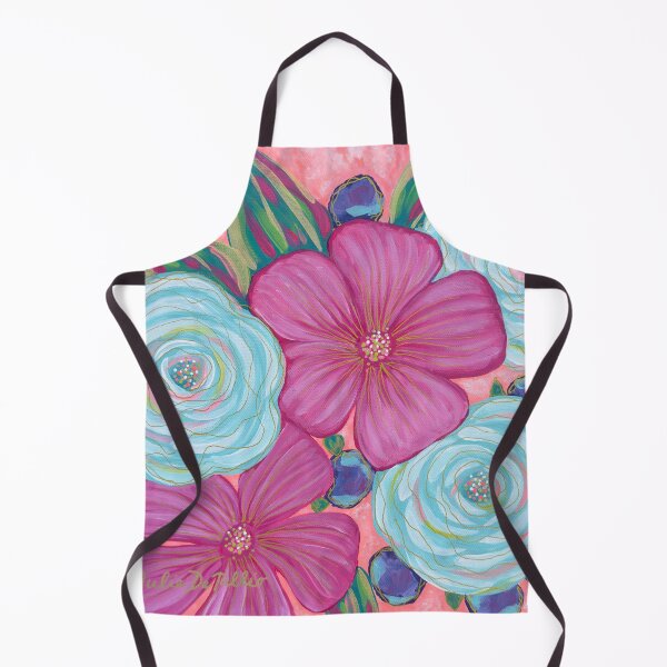 Item preview, The Painter’s Garden Pink and Coral Floral designed and sold by Julie DeTullio.