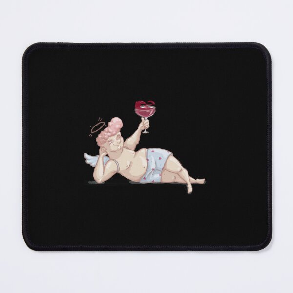 Item preview, Saint Valentine Funny Cupid Angel Drinking Red Wine Design designed and sold by EGer944.
