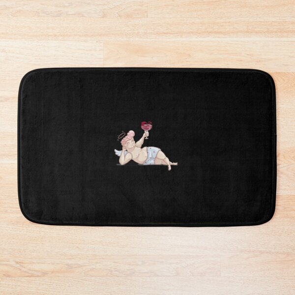 Item preview, Saint Valentine Funny Cupid Angel Drinking Red Wine Design designed and sold by EGer944.