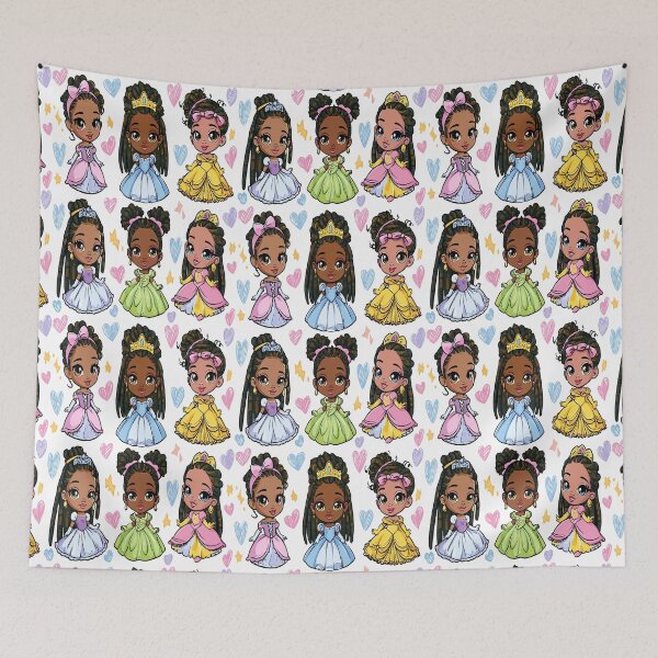 Item preview, Little Princesses Cute Kawaii Print Pattern designed and sold by RichardRags.