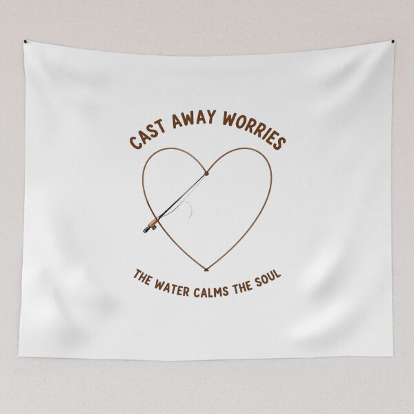 Item preview, Cast Away Worries Fishing T-Shirt: The Water Heals designed and sold by FestivityFinds.