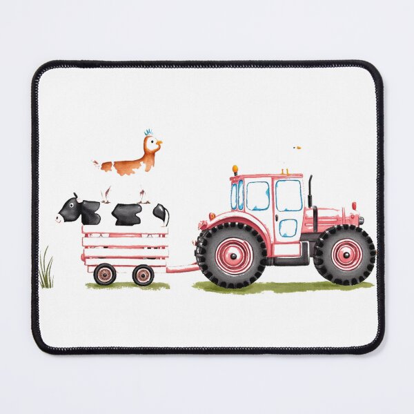 Item preview, Pink Tractor Farm Animals Girl Watercolor Crown designed and sold by icm4639.