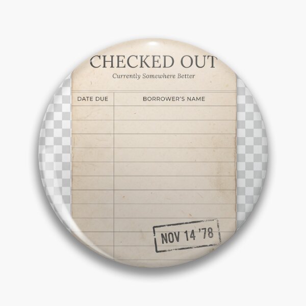 Item preview, Checked Out Minimalist Library Vintage Design designed and sold by ImagineDraws.