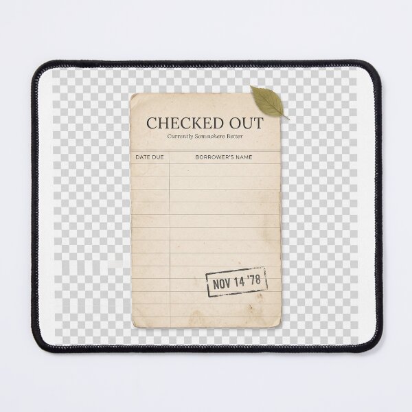 Item preview, Checked Out Minimalist Library Vintage Design designed and sold by ImagineDraws.