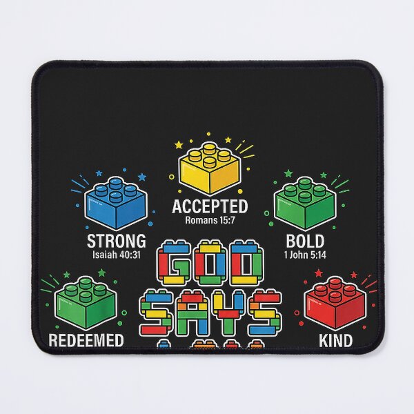 Item preview, God Says I'm Brick Builder Bricks Christian Building Blocks designed and sold by CriseldaBruning.