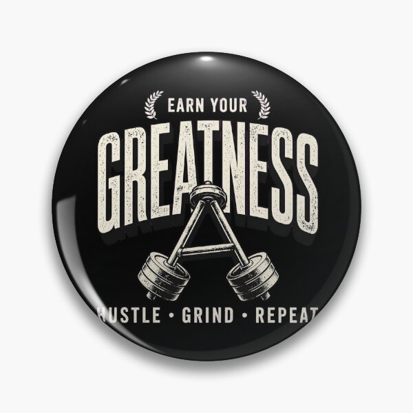 Item preview, Earn Your Greatness - Gym Motivational  / Barbell Fitness Hustle Grind Repeat designed and sold by TeeMint5.