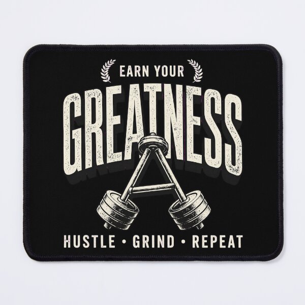 Item preview, Earn Your Greatness - Gym Motivational / Barbell Fitness Hustle Grind Repeat designed and sold by TeeMint5.