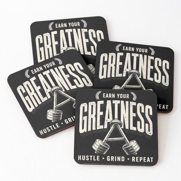 Item preview, Earn Your Greatness - Gym Motivational  / Barbell Fitness Hustle Grind Repeat designed and sold by TeeMint5.