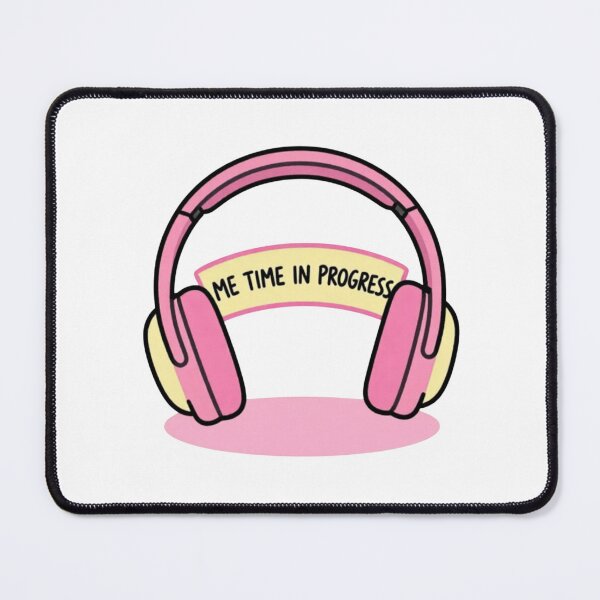 Item preview, Me Time in Progress - Stylish Pink Headphones T-Shirt designed and sold by FestivityFinds.