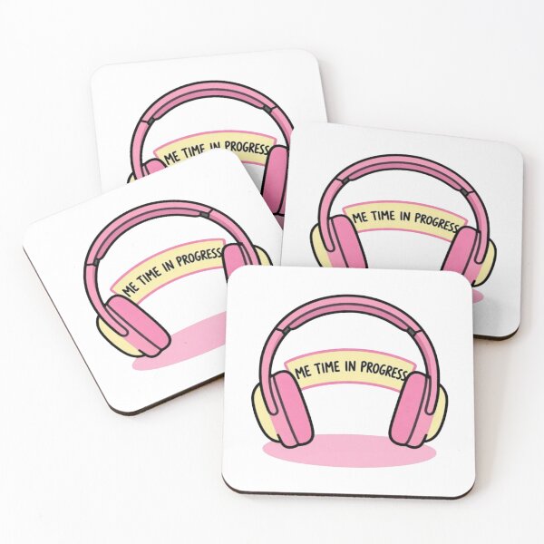Item preview, Me Time in Progress - Stylish Pink Headphones T-Shirt designed and sold by FestivityFinds.