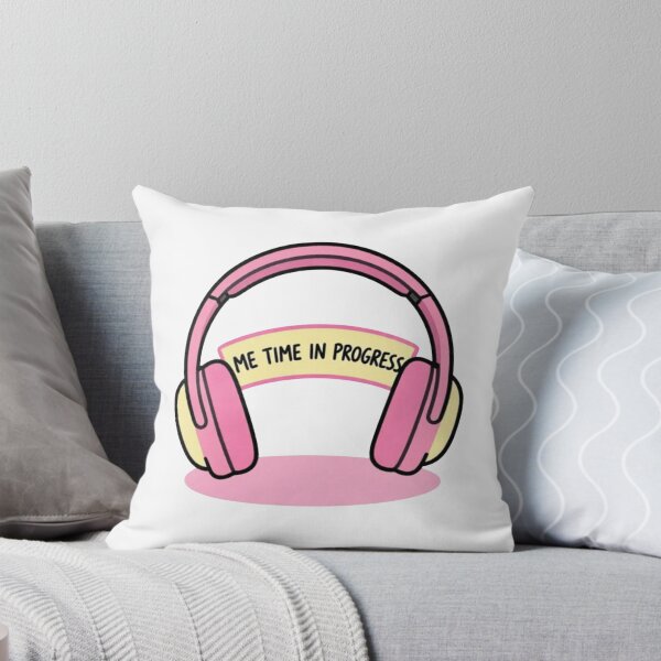 Item preview, Me Time in Progress - Stylish Pink Headphones T-Shirt designed and sold by FestivityFinds.