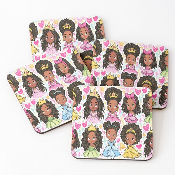 Item preview, Cute Little Princesses Kawaii Crayon Scribble Print Pattern designed and sold by RichardRags.