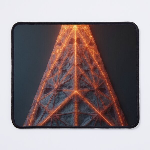 Item preview, Luminous geometric arrow against a dark background designed and sold by Mianku | Für das Leben.