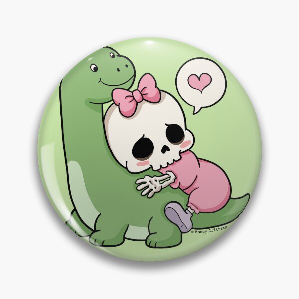 Item preview, Cute Skeleton Hugging Dinosaur designed and sold by Moody Critters.