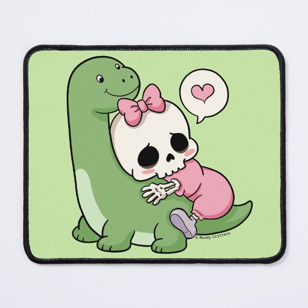 Item preview, Cute Skeleton Hugging Dinosaur designed and sold by Moody Critters.