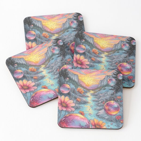 Item preview, Magic leaves and colorful soap bubbles by the stream designed and sold by Mianku | Für das Leben.