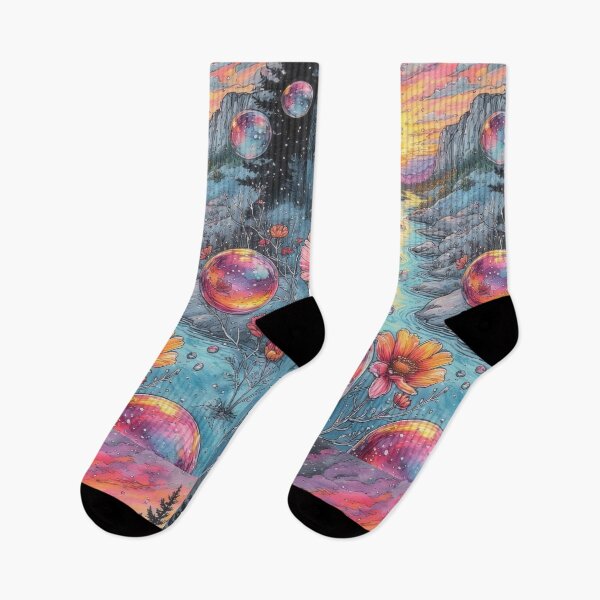 Item preview, Magic leaves and colorful soap bubbles by the stream designed and sold by Mianku | Für das Leben.