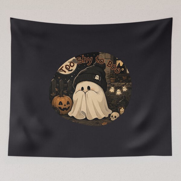 Item preview, Too Shy To Boo Funny Introvert Cute Ghost designed and sold by NESTORY-Studio.