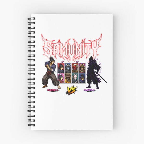 Item preview, Retro Samurai Pixel Art Fighting Game VS Screen T-Shirt / Sticker Design designed and sold by Samurai’s community .