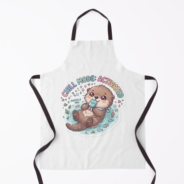 Item preview, Cute Kawaii Chill Mode Activated Otter Sticker | Anime Style Popsicle Pro Chibi Sea Otter Art | Summer Water Sticker designed and sold by Chipkooo.