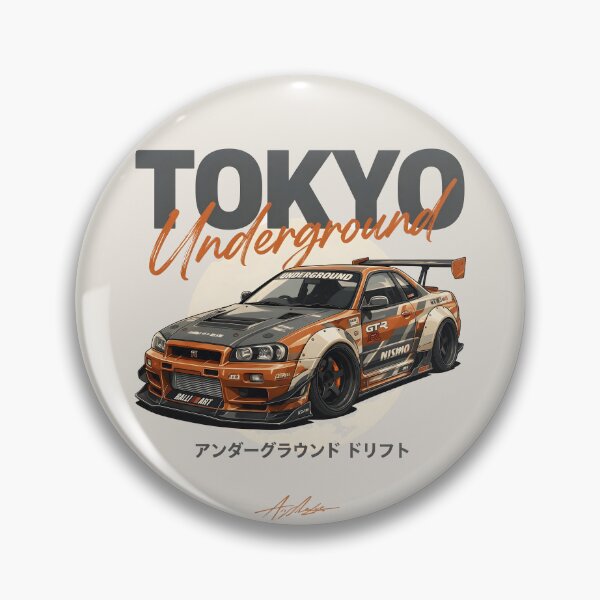 Item preview,  Tokyo Underground JDM Streetwear Graphic | Japanese Drift Car Vintage Racing Aesthetic T-Shirt & Sticker designed and sold by limos.