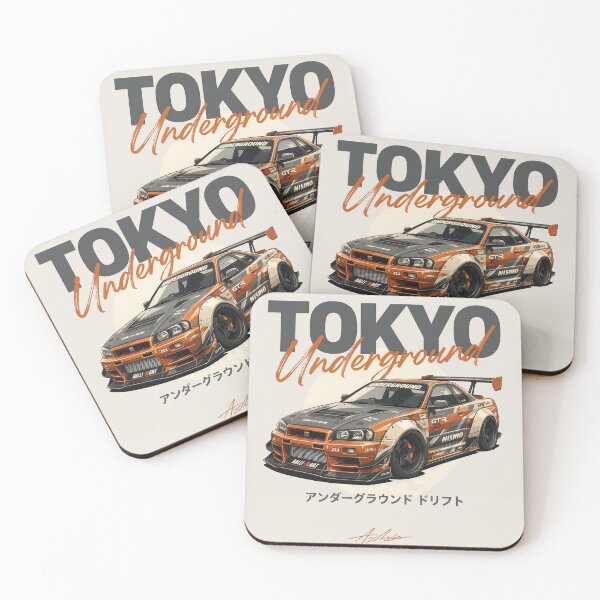 Item preview,  Tokyo Underground JDM Streetwear Graphic | Japanese Drift Car Vintage Racing Aesthetic T-Shirt & Sticker designed and sold by limos.