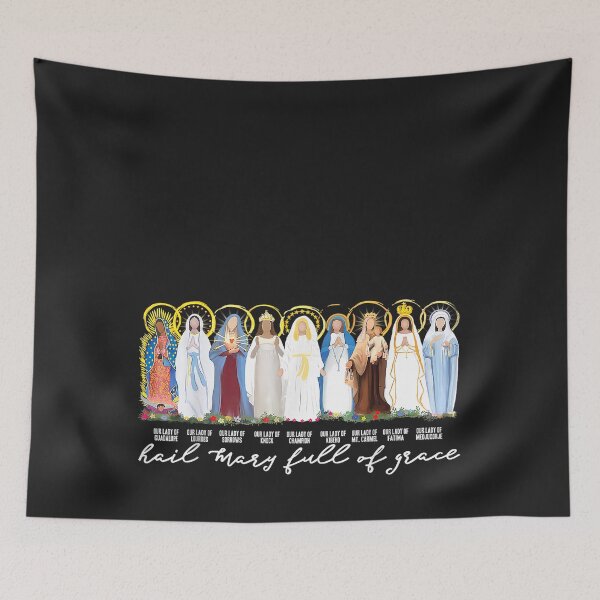 Item preview, Hail Mary Full of Grace, Marian Apparitions, Bible Verse designed and sold by CriseldaBruning.