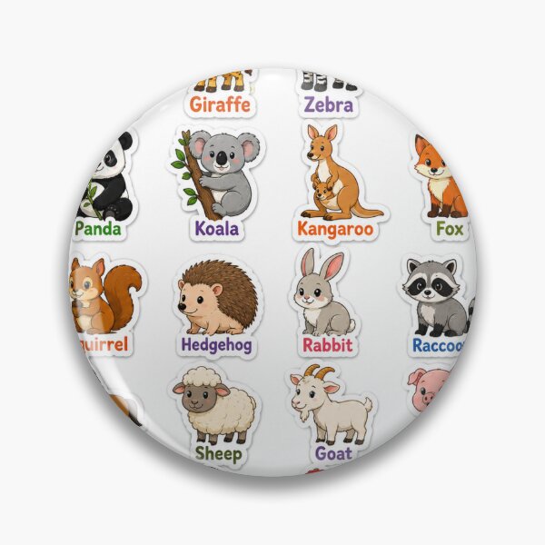 Item preview, Cute Cartoon Animals Alphabet Flashcard Sticker Set designed and sold by DKSH1234.