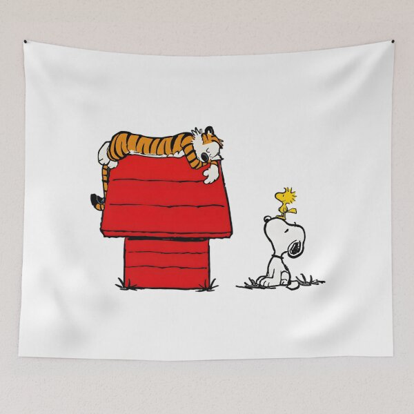 Item preview, Snoopy and Woodstock vs Hobbes Funny Doghouse designed and sold by artizallart.