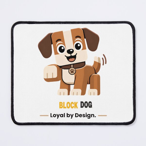 Item preview, Block Dog – Cute Geometric Dog designed and sold by DailyTrendFinds.