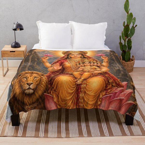 Item preview, Skandamata Devi with Six-Faced Lord Skanda | Navadurga Divine Mother Art designed and sold by Homyar.