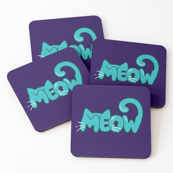 Item preview, Playful Meow Cat Typography - Bright Teal designed and sold by digitalbob60.