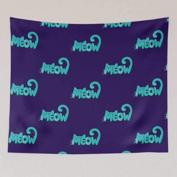 Item preview, Playful Meow Cat Typography - Bright Teal designed and sold by digitalbob60.