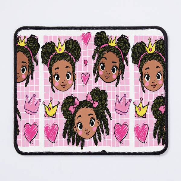 Item preview, Cute Squares Little Princesses Kawaii Pink Blocks Print Pattern designed and sold by RichardRags.