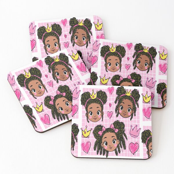 Item preview, Cute Squares Little Princesses Kawaii Pink Blocks Print Pattern designed and sold by RichardRags.