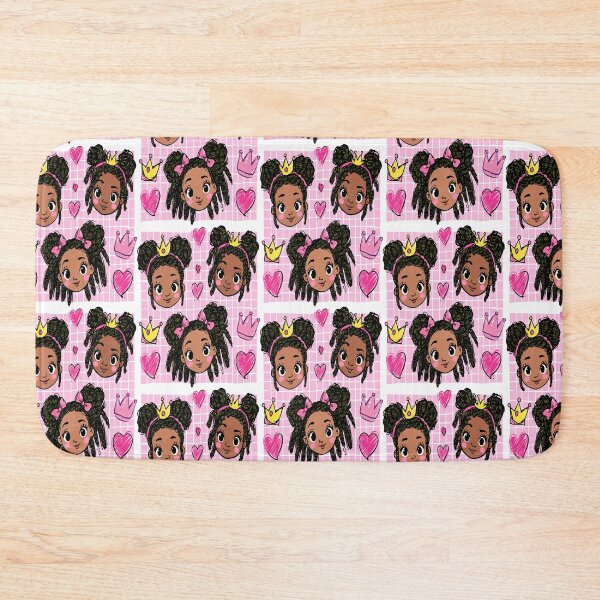 Item preview, Cute Squares Little Princesses Kawaii Pink Blocks Print Pattern designed and sold by RichardRags.