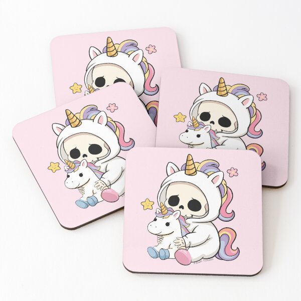 Item preview, Cute Skeleton In Unicorn Onesie designed and sold by Moody Critters.