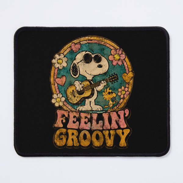 Item preview, Funny Peanuts Gang Band | Feelin' Groovy | Retro Snoopy Guitarist And Woodstock Singer designed and sold by artizallart.