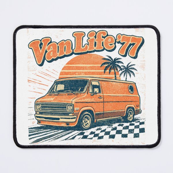 Item preview, Van Life ’77 – Retro Sunset Cruiser Van Graphic designed and sold by Automotive Art by Greg.