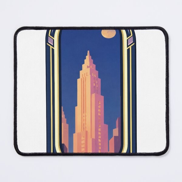 Item preview, Art Deco City Skyline Back Print | Luna Haven Moonlit Architecture Shirt designed and sold by Luna Haven.