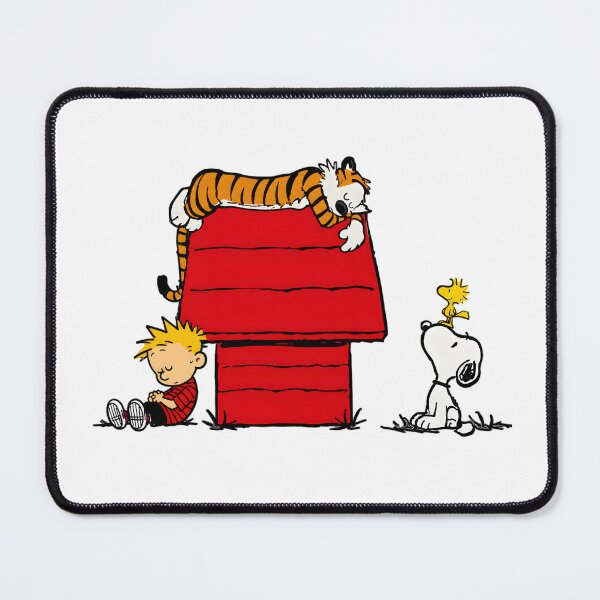 Item preview, Snoopy and Woodstock vs Calvin và Hobbes Funny Doghouse Art designed and sold by artizallart.