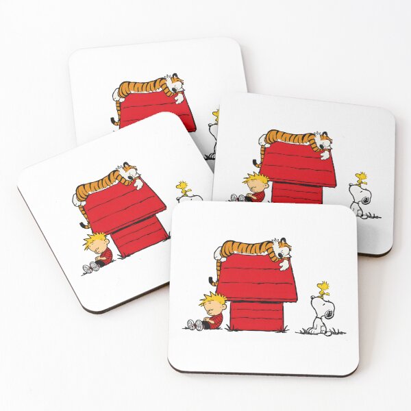Item preview, Snoopy and Woodstock vs Calvin và Hobbes Funny Doghouse Art designed and sold by artizallart.